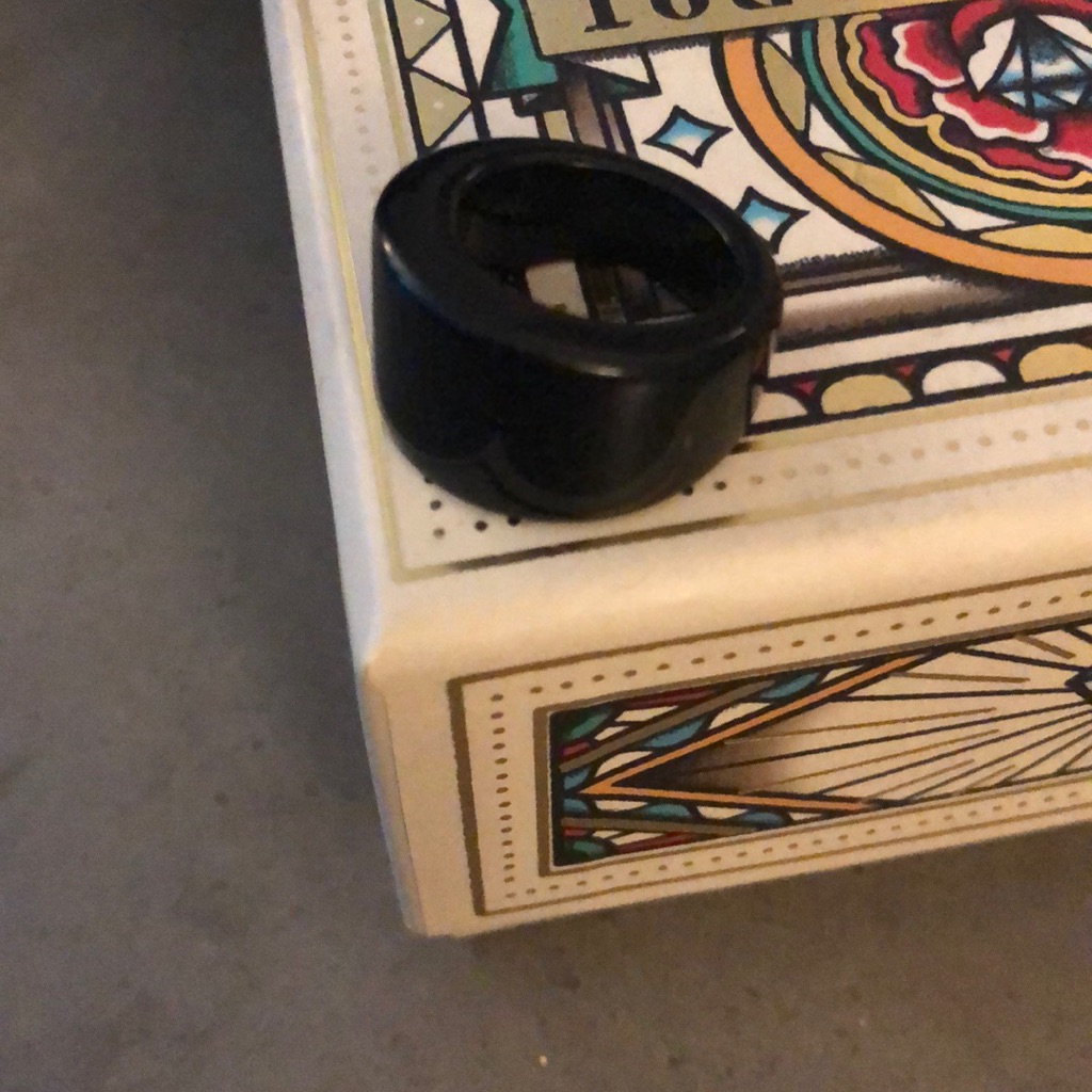 Unique Black Acrylic Ring 5$